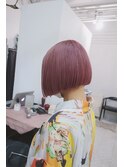 ベリーピンク×コンパクトボブ