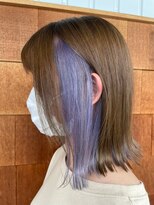 アンチ ブーン(ANTI boon)&nbsp;青×ブラウン　インナーカラー