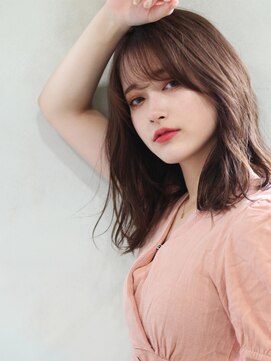 アンクー(Ankh) 【Ankh】モーブピンク×シースルーバング＃大人かわいい＃ボブ