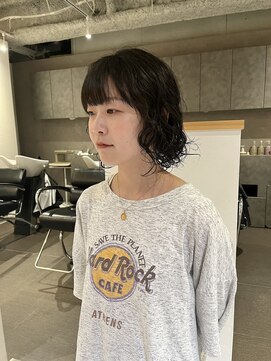 カフ(CAF) CAF FUKO ボブ/くるくるパーマ/イメチェン/大阪/心斎橋