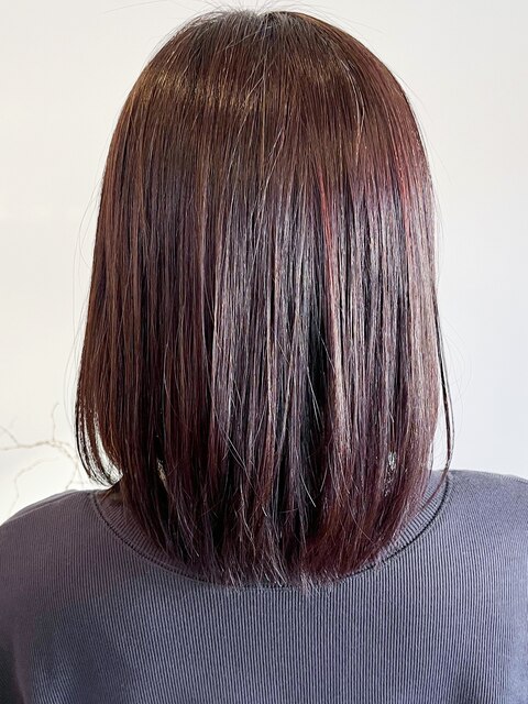 20代30代40代髪質改善カラーショコラブラウン艶感ロブヘアー