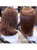 髪質改善縮毛矯正カシスブラウンミディアム