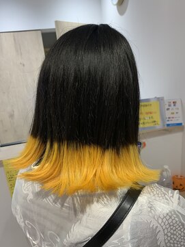 アズールサン 草加西口店(azule-sun) 裾カラー,トリプルカラー,イエロー,ケアブリーチ【草加】