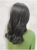 20代30代40代オリーブブラックカラー艶感ゆるふわカール