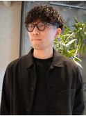 ツーブロックマッシュ ツイストスパイラルパーマ 刈り上げ