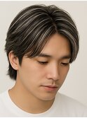 メンズハイライトバレイヤージュメッシュ