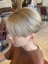 モップス 富岡店(MOPS)&nbsp;メンズセンターパート＋ミルクティーベージュ