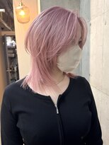 ラニヘアサロン(lani hair salon)&nbsp;ピンク/シャギーウルフ/バタフライレイヤーカット/ブリーチ