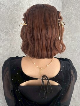 アイリス 天文館店(AIRIS) ヘアアレンジ 韓国風ヘア ヘアセット お呼ばれへア 結婚式 20代