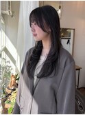 ロングレイヤー×グレージュ