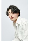 刈り上げセンターパート/波巻きツイストスパイラル/円町