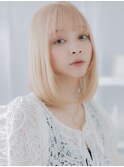 ★ぱっつん前髪ハイトーンカラーブロンド金髪ボブ10代20代★2!