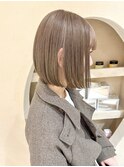 切りっぱなしボブタッセルボブダブルカラーブリーチカラーボブ