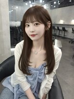 ラベル 渋谷(LAVEL)&nbsp;韓国レイヤー/ブリーチなしヘーゼルベージュ/髪質改善