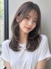 【人気NO3】 AVEDA ラグジュアリーカラー + フレンチカット ¥10,500