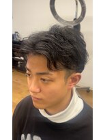 バーバーショップテト(barber shop tete)&nbsp;センターパート/ナチュラルパーマ/ツーブロック