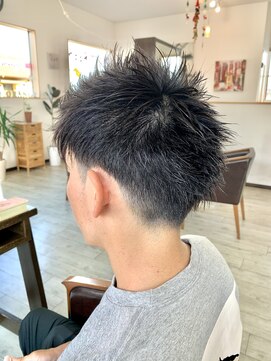 オレンジ(orange) 【orange大分賀来】メンズツーブロックジェットモヒカンスタイル