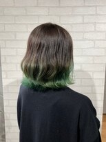 ビス ヘア アンド ビューティー 西新井店(Vis Hair＆Beauty) 20代/30代/バレイヤージュ/ハイトーンカラー/グリーン