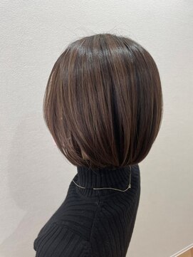 フロート 小阪店(float) 髪質改善トリートメント_マロンベージュ Aラインボブ かきあげ