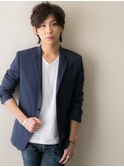 ≪mod's men≫前髪長めで‥暖色系カラーショートウルフM