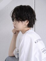 ロアー ヘアー マックイーン 流山おおたかの森店(RAWR hair McQueen) 【RAWR】メンズライク_センターパートパーマスタイル