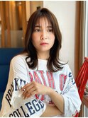 20代30代40代50代◎骨格調整カット薄めバングこなれセミロング