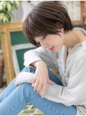 ★グレージュカラーナチュラルマッシュショート20代30代40代★9