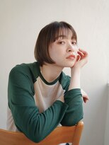 ムク 甲府(muku.)&nbsp;ミディアムヘア/斜めバング/グレージュカラー/甲府駅