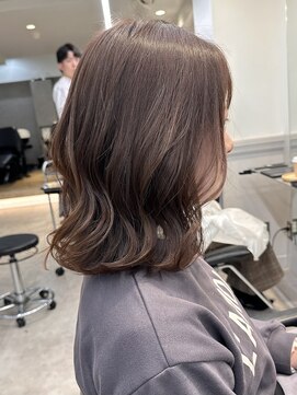 グラフ 銀座(GRAFF) ラベンダーベージュ×ゆるふわボブ