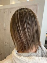アース コアフュールボーテ 富山婦中店(EARTH coiffure beaute) ハイライト_ミルクージュティーベジュ_バレイヤージュ