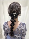 編み下ろし/結婚式お呼ばれヘア/参列ヘア/二次会ヘア