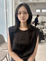 チグン(Jigun)&nbsp;ミディアム韓国風ヘア