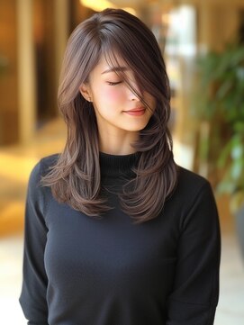 アルトリスト(Altruist Aging×HAIR&SPA) ★ダークアッシュ大人ガーリーボブ着物ミディアムレイヤーカット