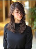 ★暗めカラーグランマッシュフェイスフレーミングデザインカラー