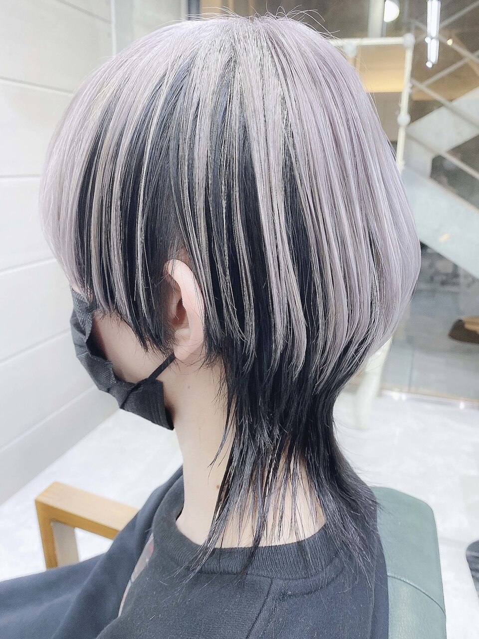 ウルフレイヤー ウルフカット ジェンダーレスツートンカラー