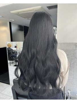 ブレンド 渋谷(BLend) 黒髪ボブルフネビージュ小顔ワンレンスペインカール