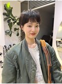 ミニウルフレイヤーカット顔周り前髪韓国ショートボブ/新宿