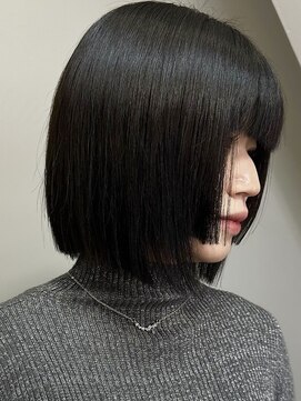 シェノン 心斎橋(CHAINON) ボブ/切りっぱなしボブ/ワンレン/黒髪/前髪