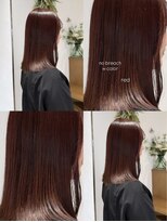 リル 茅ヶ崎(Liru:) くびれヘア/アプリコットオレンジ/夏のヘアアレンジ/茅ヶ崎
