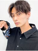 無造作マッシュメンズショート☆ツーブロックアッシュブラウン