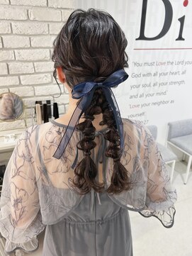 ツイン編みおろし