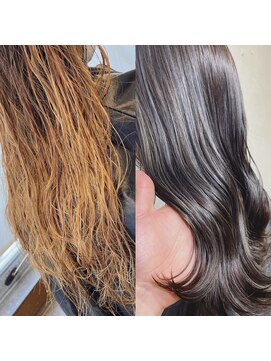 ワースホワイル(WORTH WHILE) 暗めカラーフェイスフレーミンググランマッシュアッシュカラー