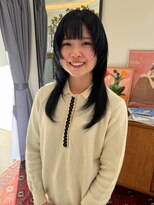 ヘアーアイスカルテット(HAIR ICI QUARTET)&nbsp;冬の大人美人◎透明感レイヤーロングブルーブラック