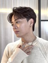 ノラ ギンザ(NORA GINZA)&nbsp;メンズヘアフェザーパーマニュアンスパーマ毛流れセンターパート