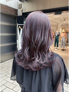 アクアオモテサンドウ(ACQUA omotesando) ＊ブリーチなしラズベリーピンクブラウン！暖色系パープルピンク