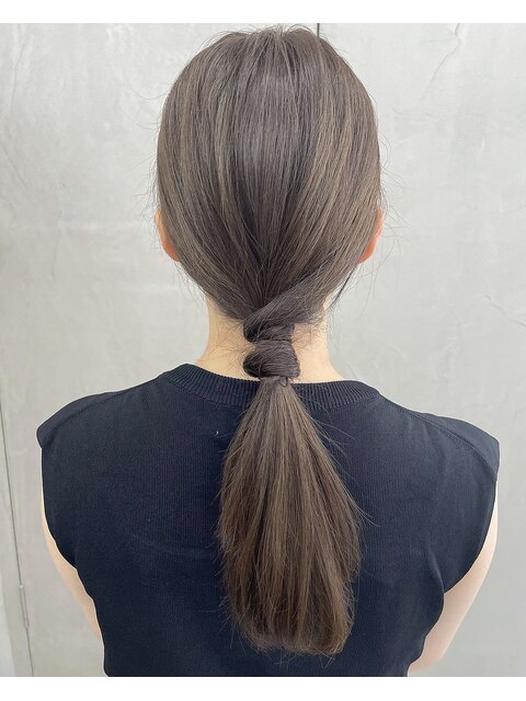 お呼ばれヘアアレンジ　編み下ろし