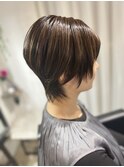 30代40代50代×グレージュカラー白髪ぼかし×小顔ショート代官山