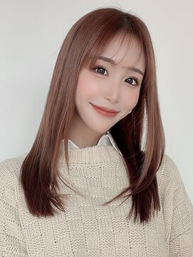 アルバム 池袋(ALBUM) ストレートへあ_グレーベージュレイヤーロング前髪パーマ_39523