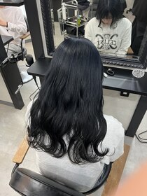 エス 天満店(esu) KR69ダークブルー/暗髪/寒色系カラー/ブルーブラック/wカラー