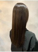 髪質改善カラー 艶カラー ブラウンカラー ミディアム